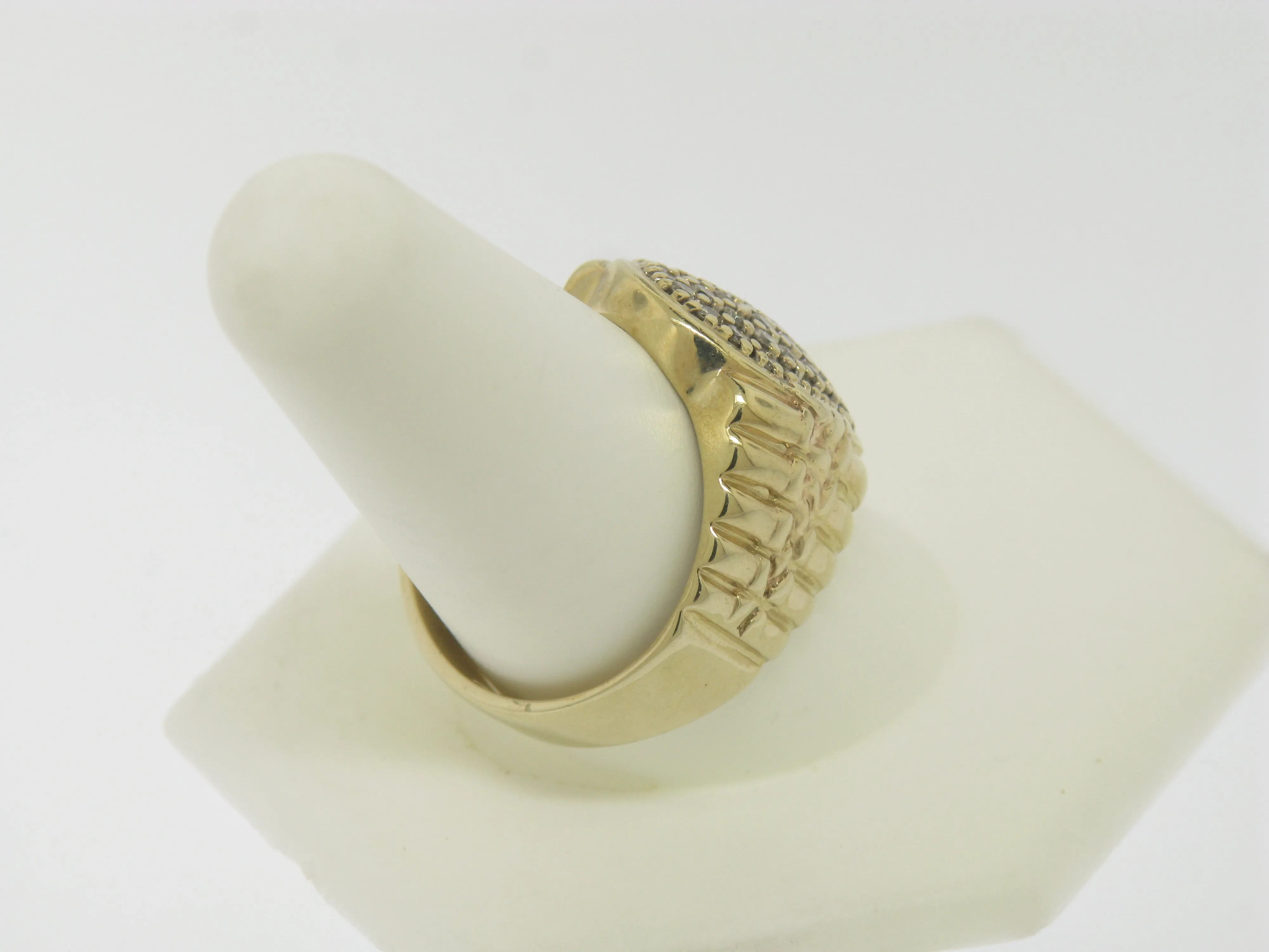 10K Yellow Gold Gentlemen's Diamond Cluster Ring