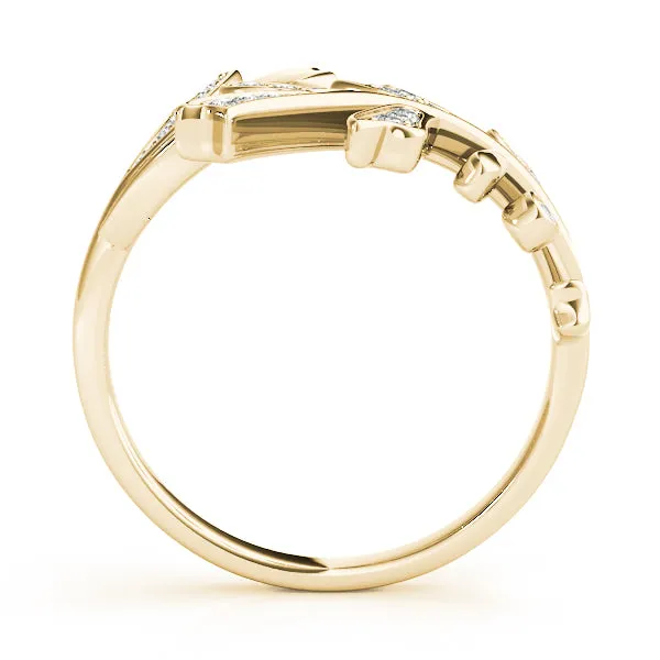 14K Gold Open Concept Stem Ring