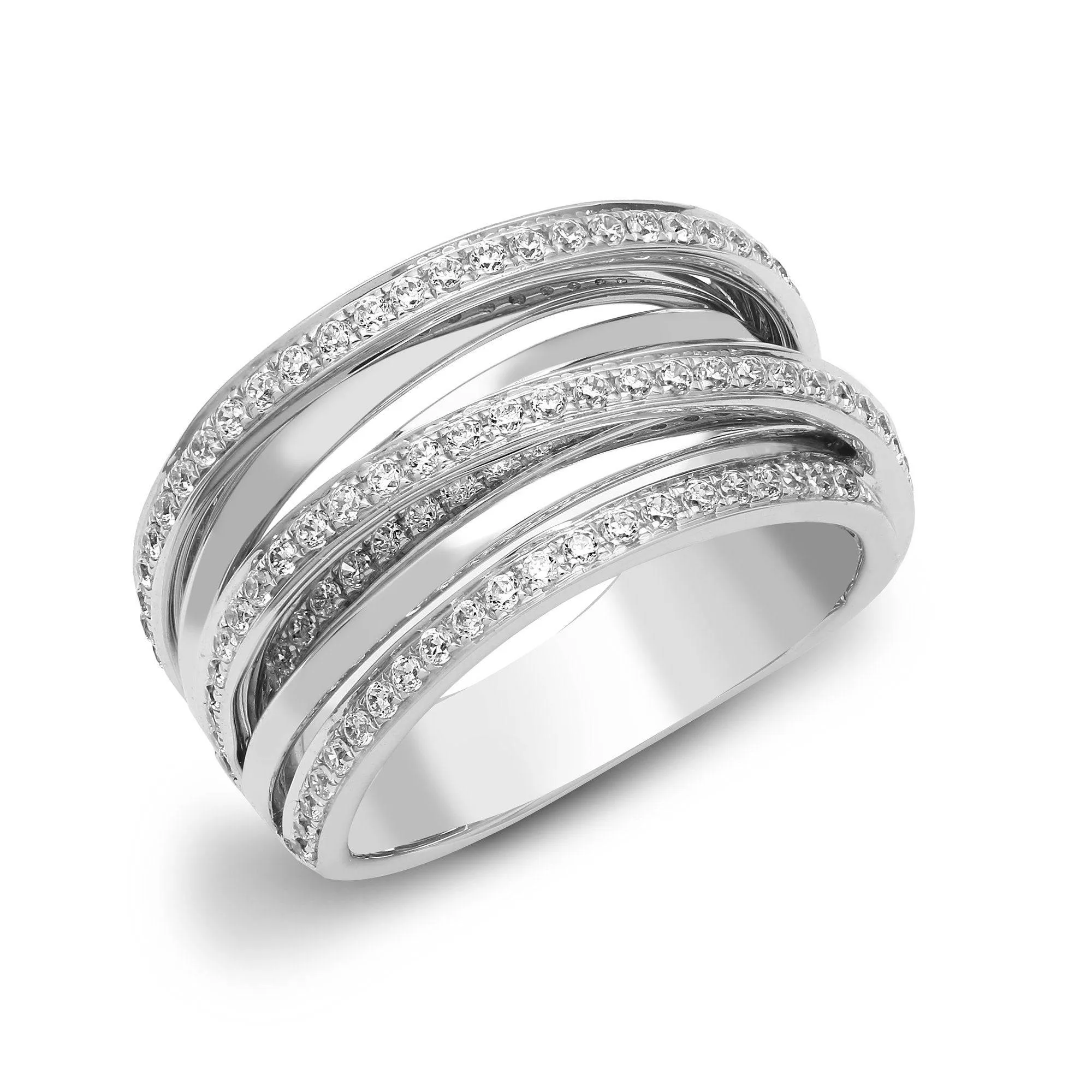 18ct White 0.79ct Diamond Ring