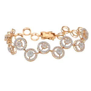 18K Rose Gold & CZ Bracelet (12.3gm)