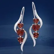 3 Heart Gemstone Earrings TER1188