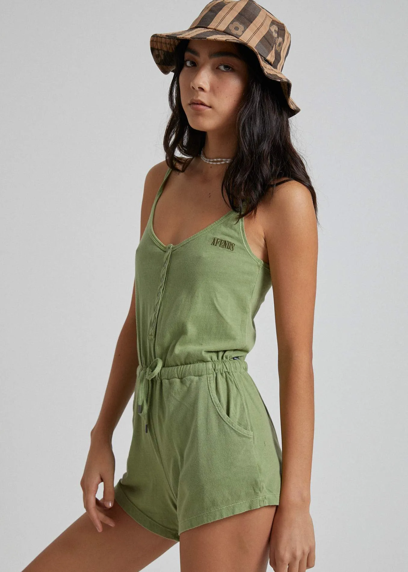 Afends Womens Nina - Playsuit - Sage