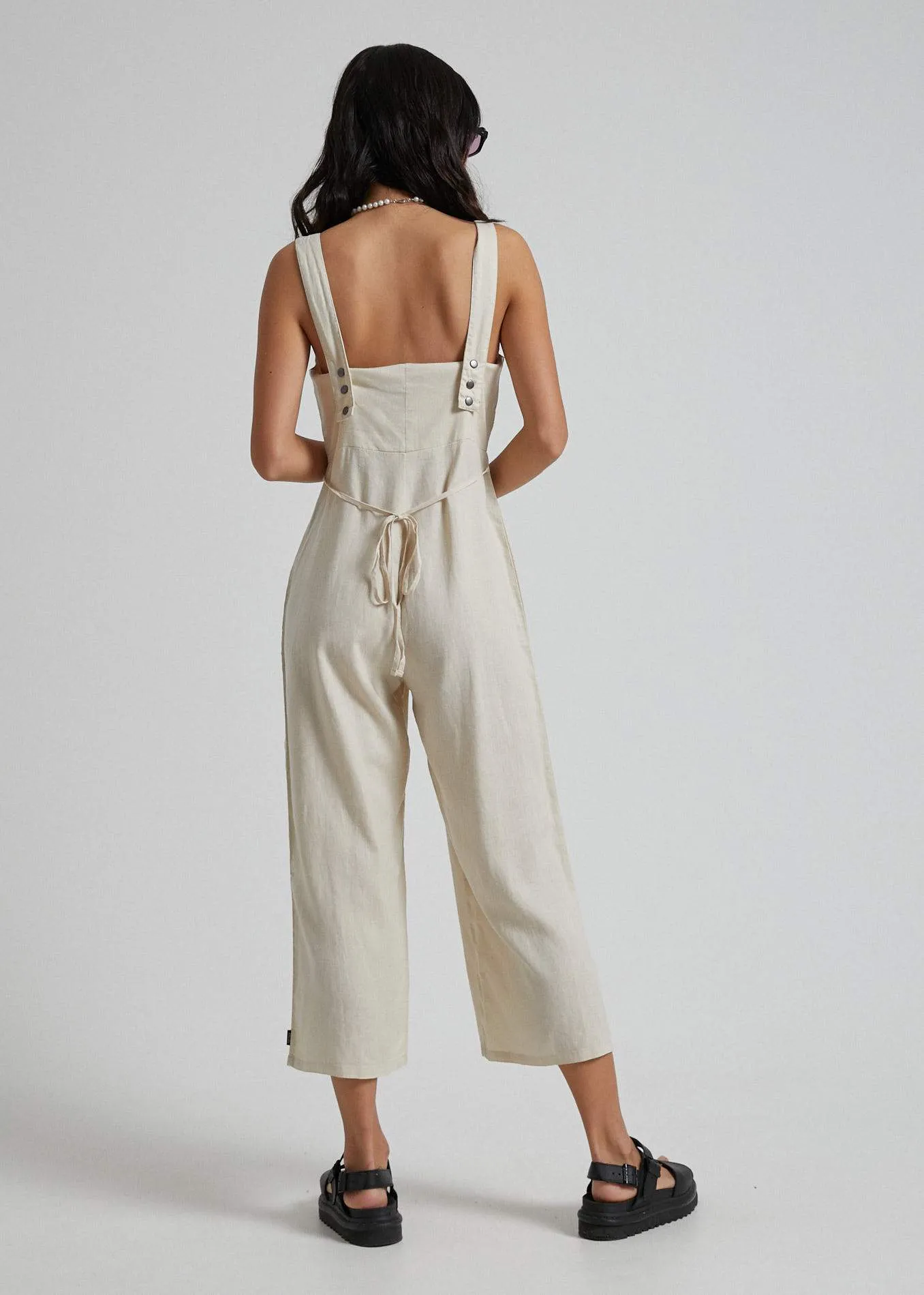 Afends Womens Verona - Hemp Jumpsuit - Bone