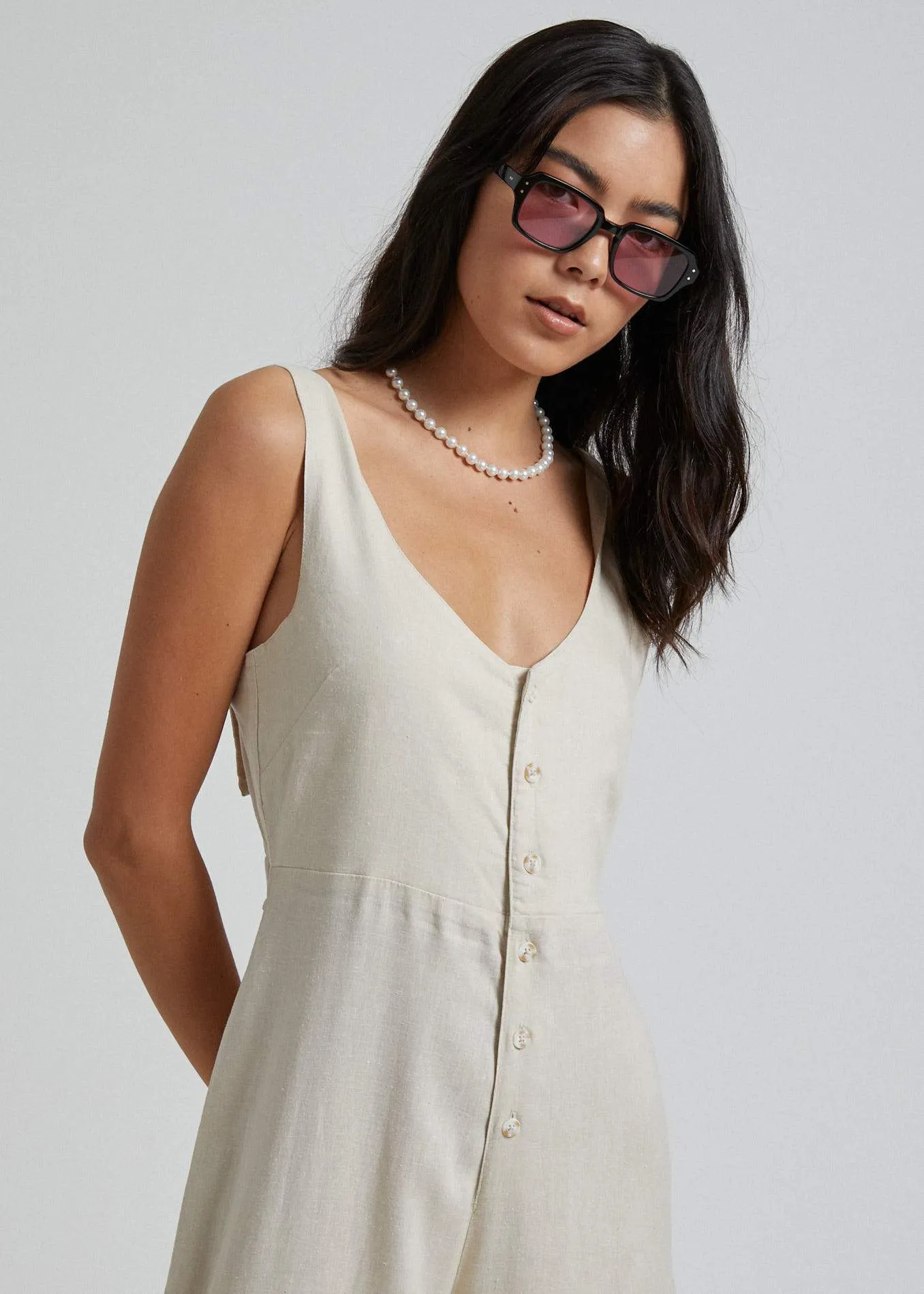 Afends Womens Verona - Hemp Jumpsuit - Bone