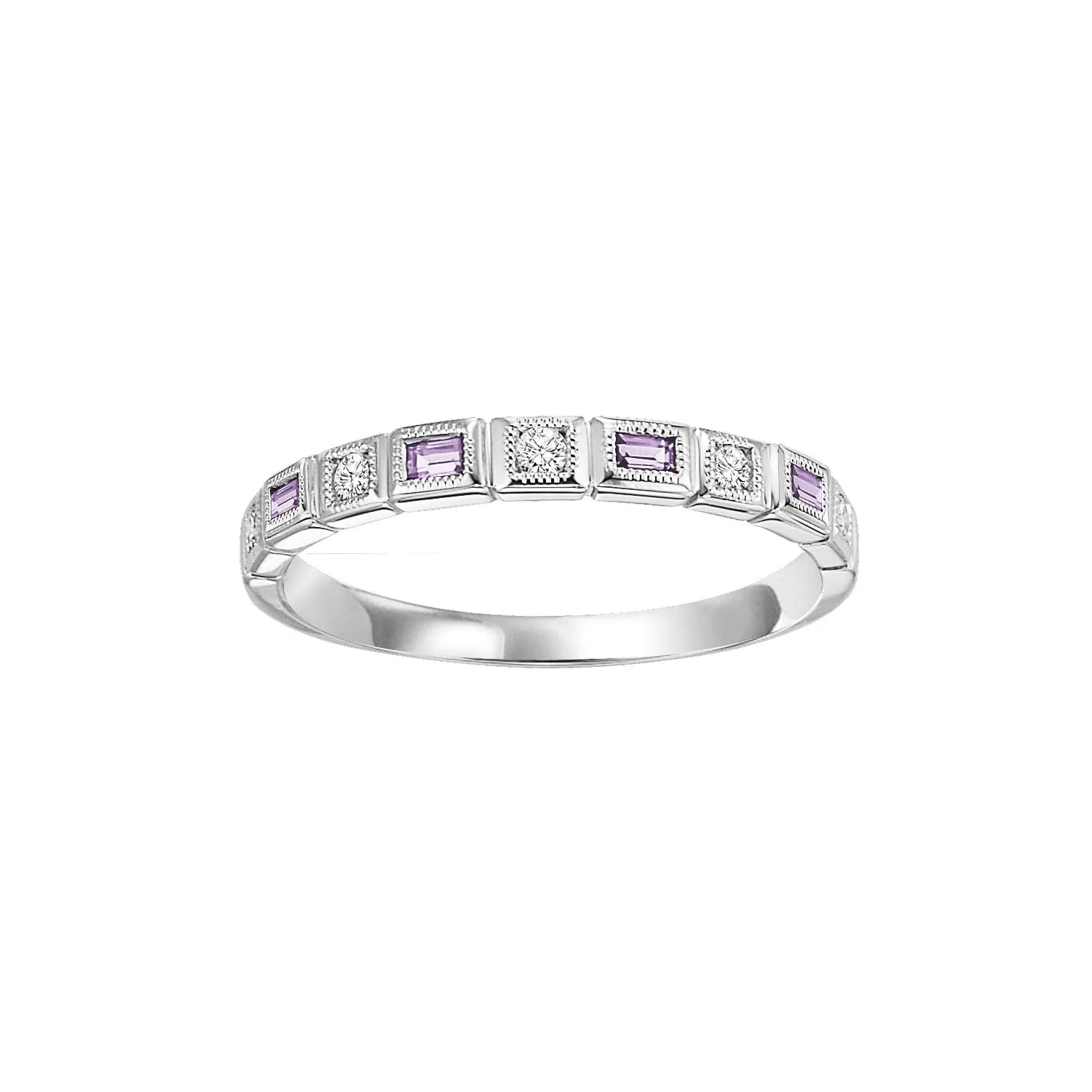 Alexandrite   Diamond Stackable Band