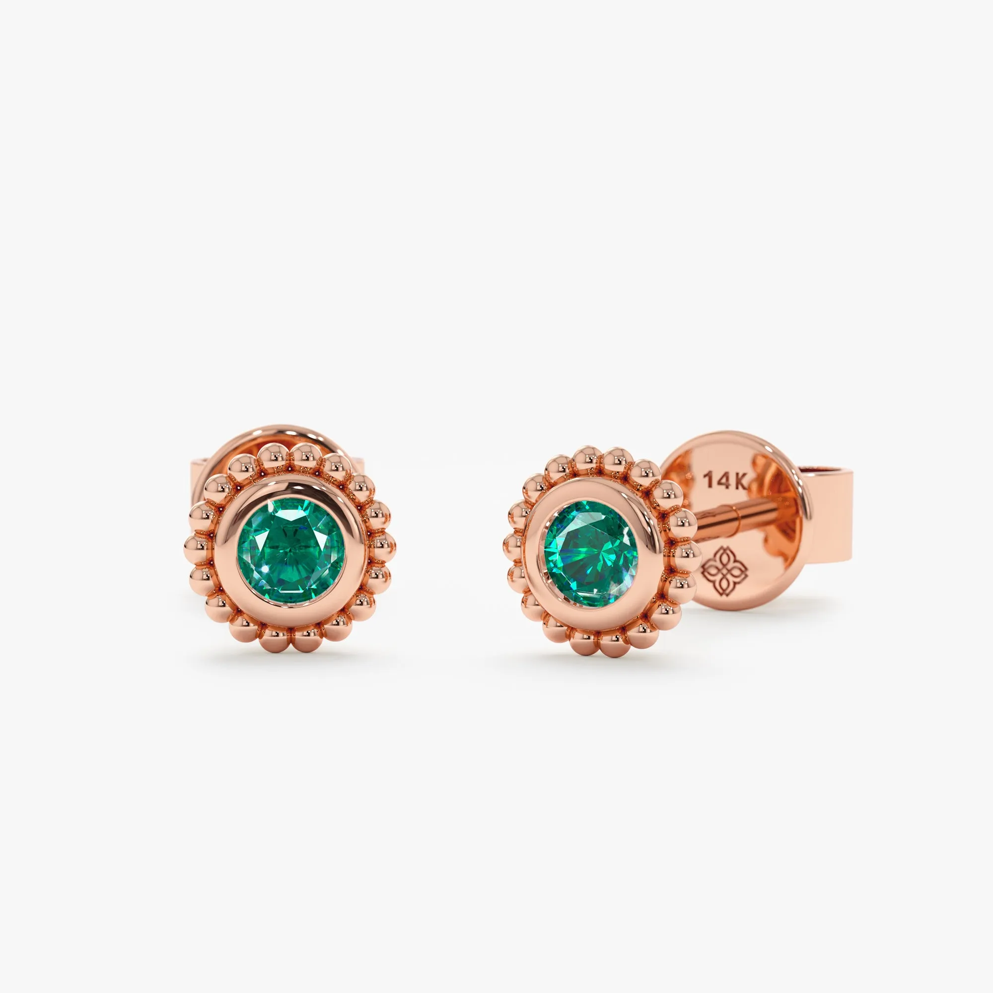 Art Deco Emerald Studs, Winnie