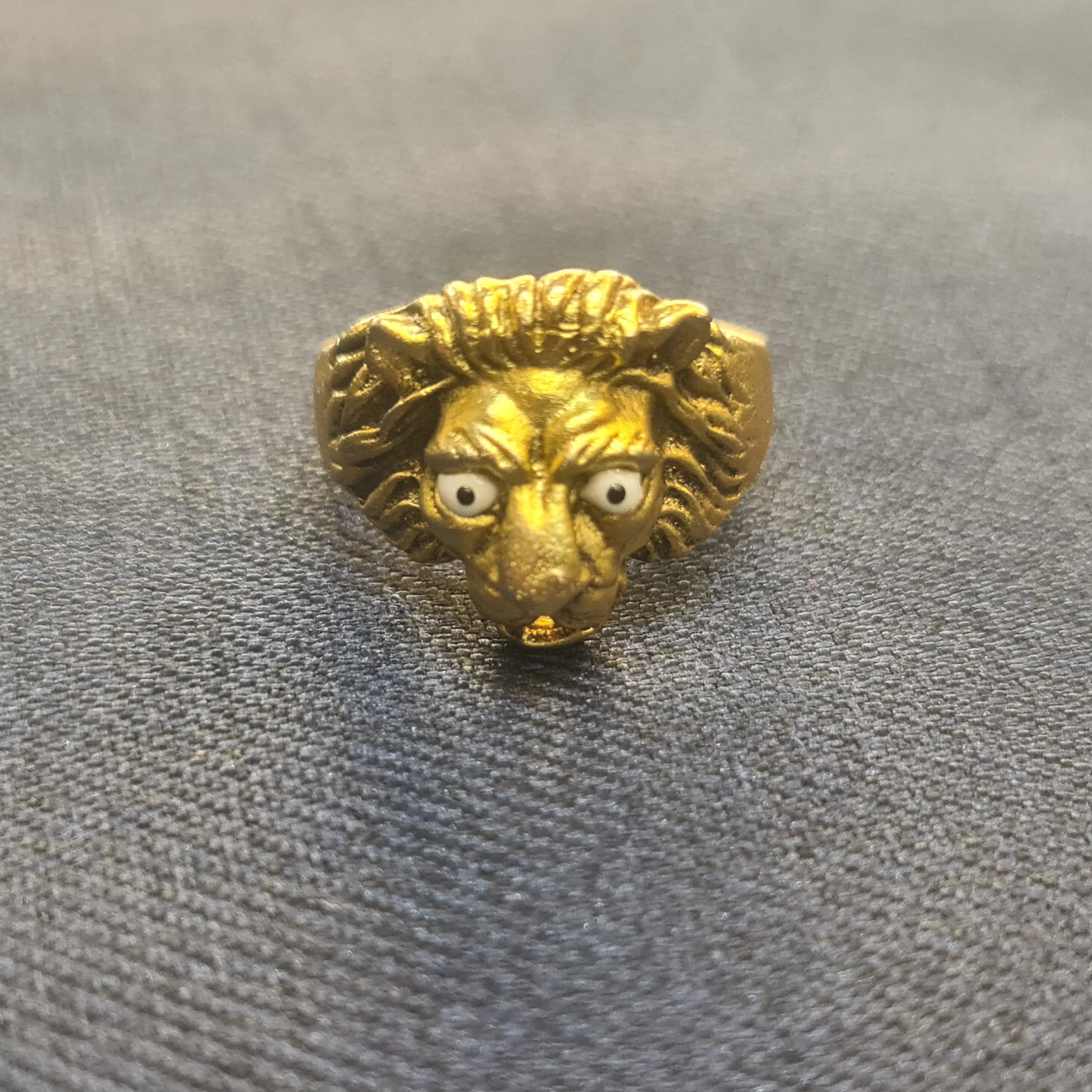 Asp Lion-Faced Ring in 925 Silver For Men