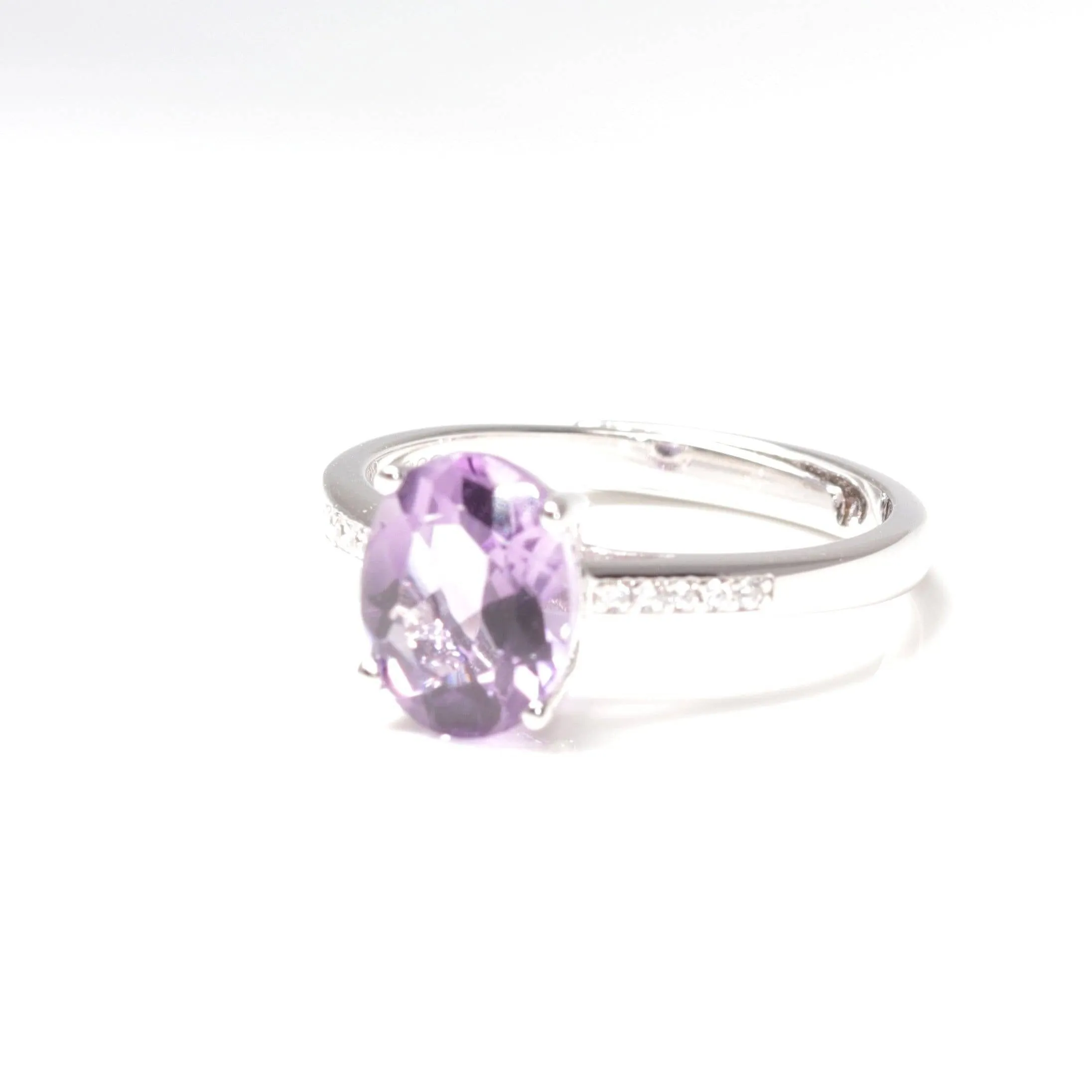 Baikalla™ Sterling Silver Oval Swiss Blue Topaz & Amethyst Ring