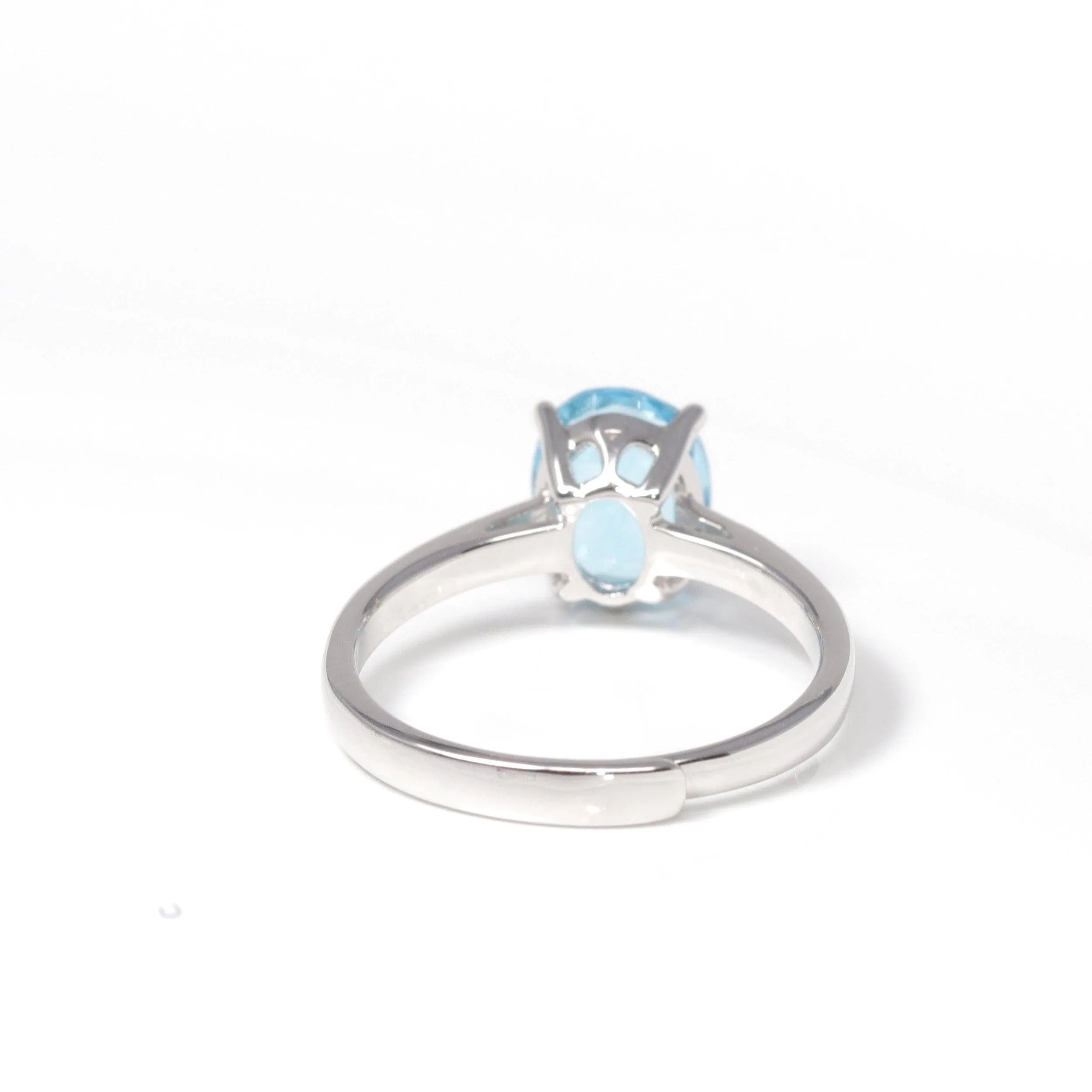 Baikalla™ Sterling Silver Oval Swiss Blue Topaz & Amethyst Ring