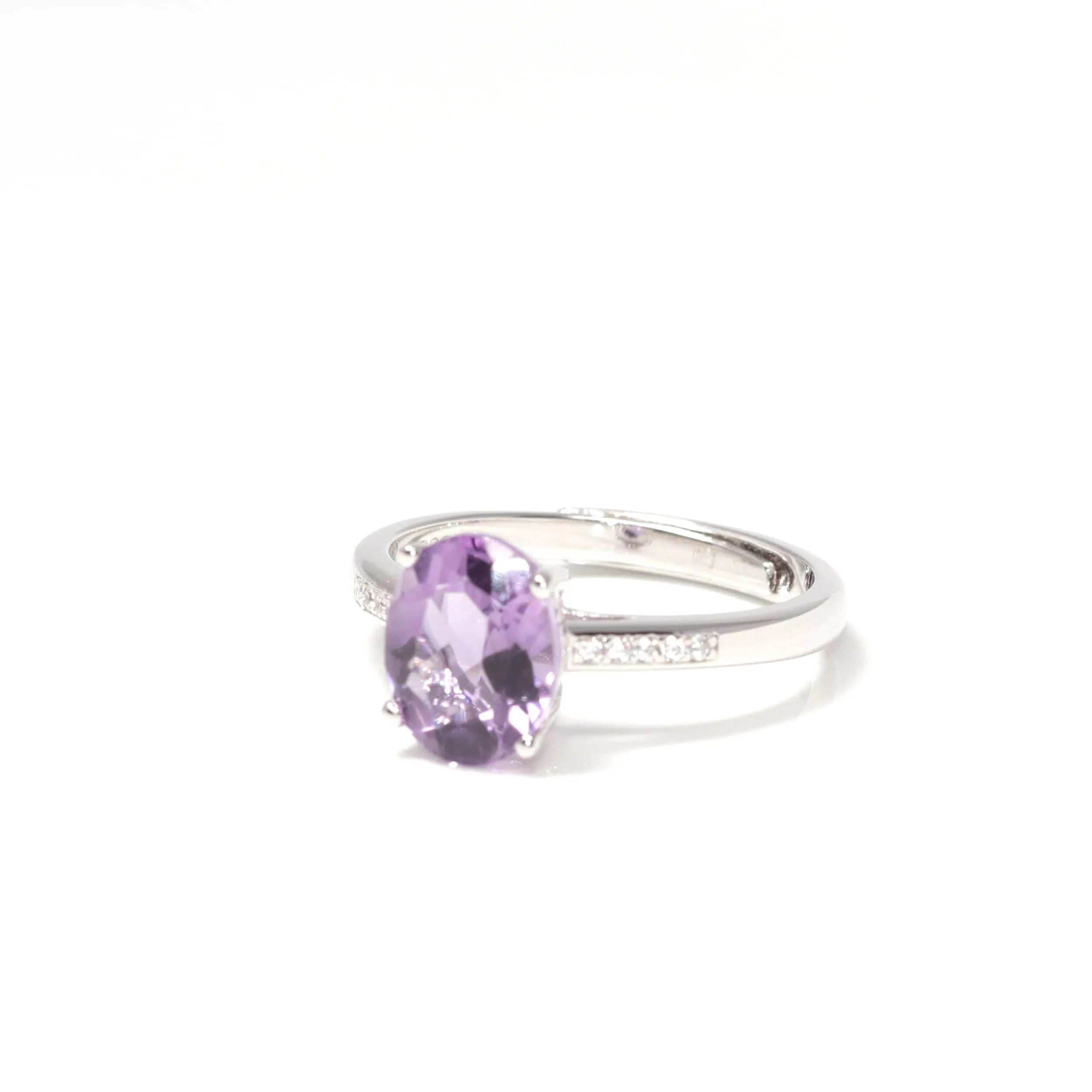 Baikalla™ Sterling Silver Oval Swiss Blue Topaz & Amethyst Ring