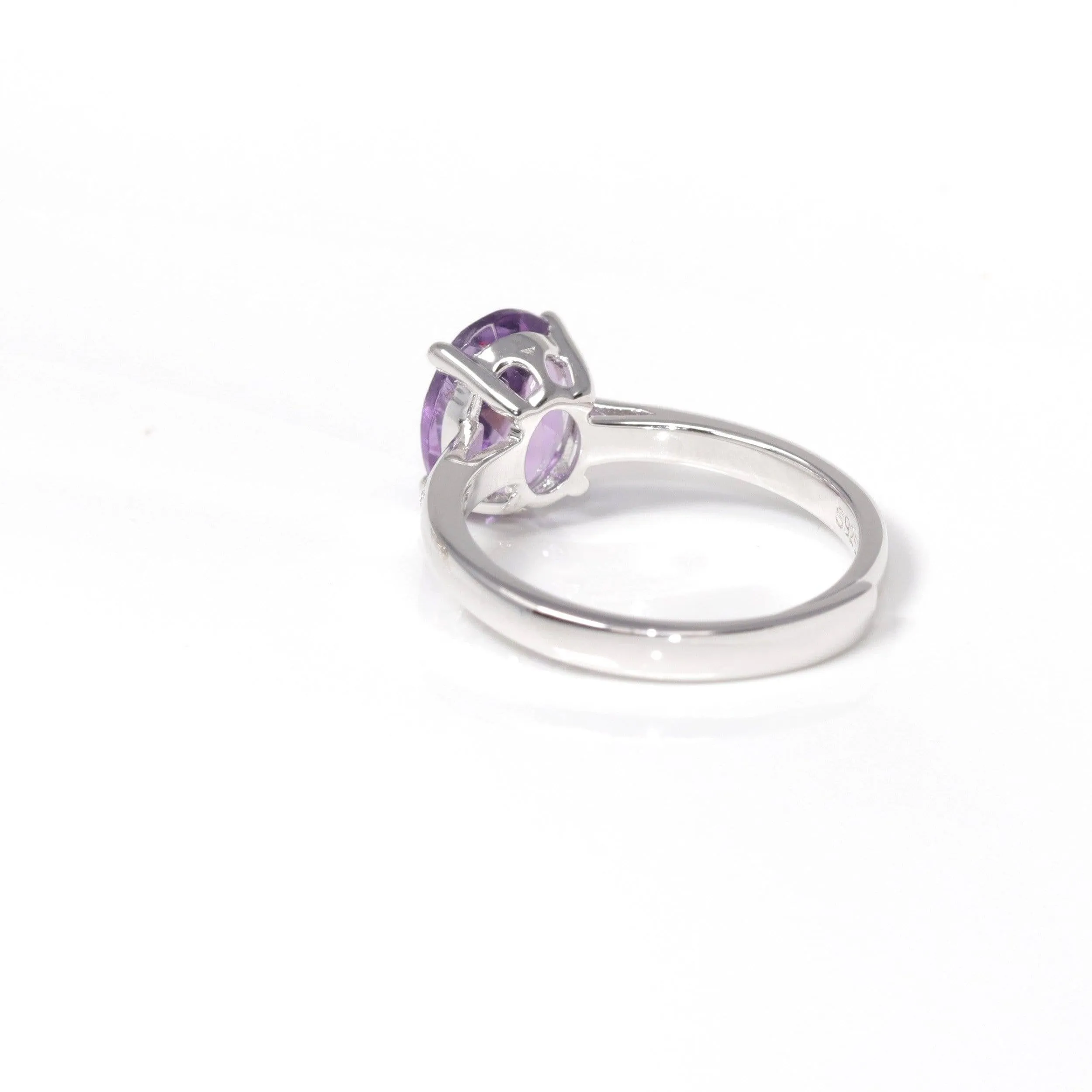 Baikalla™ Sterling Silver Oval Swiss Blue Topaz & Amethyst Ring