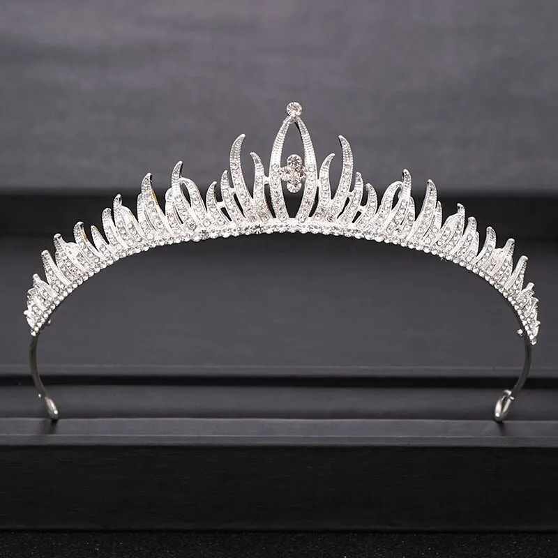 Baroque Rhinestone Crystal Crown and Tiara Hair Jewelry Collection