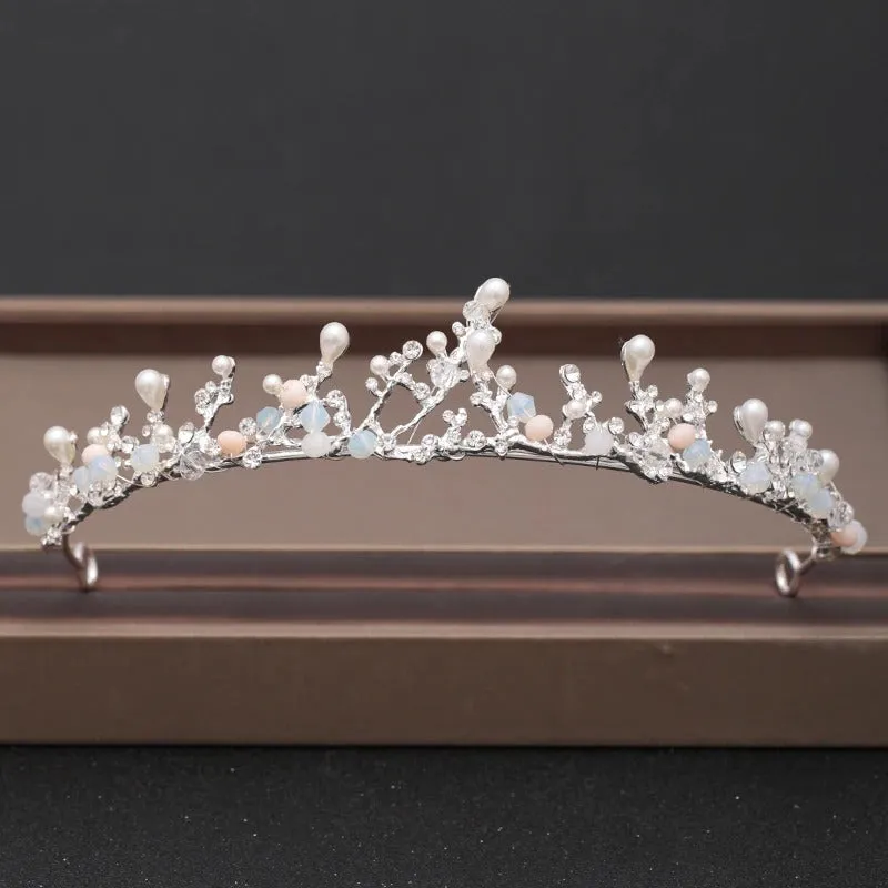 Baroque Rhinestone Crystal Crown and Tiara Hair Jewelry Collection