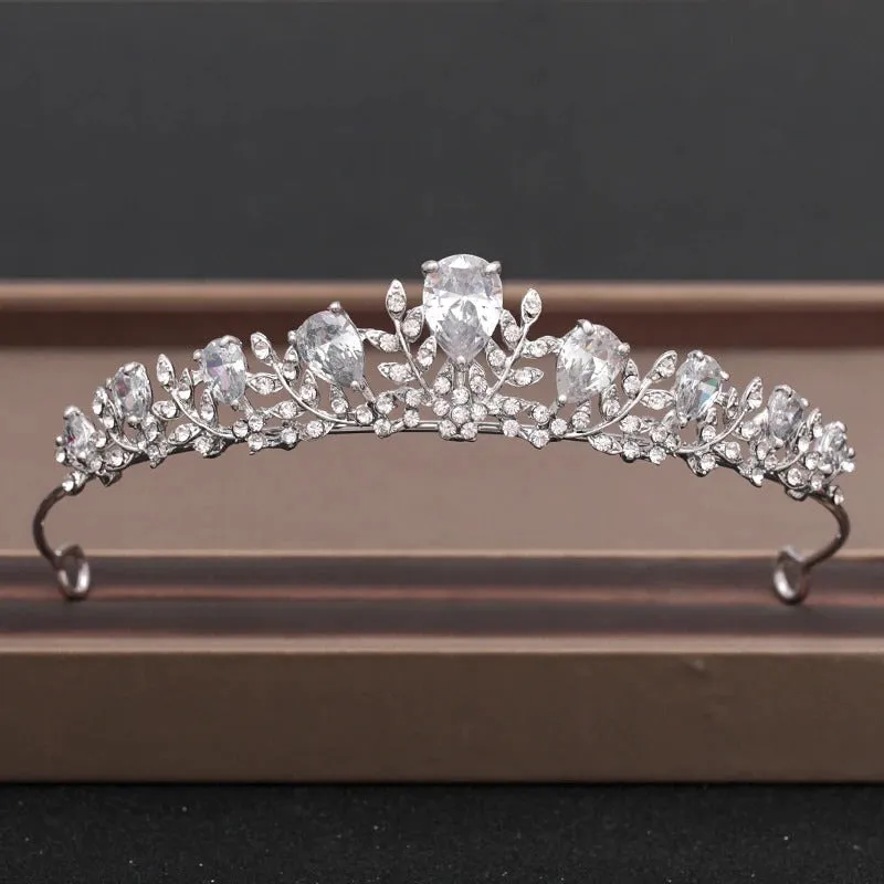 Baroque Rhinestone Crystal Crown and Tiara Hair Jewelry Collection