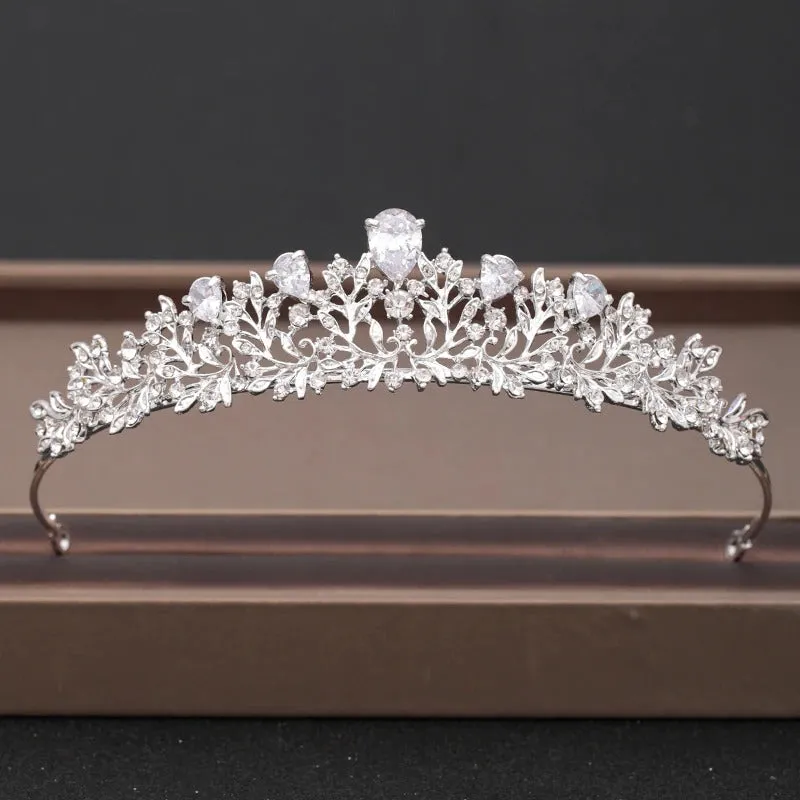 Baroque Rhinestone Crystal Crown and Tiara Hair Jewelry Collection