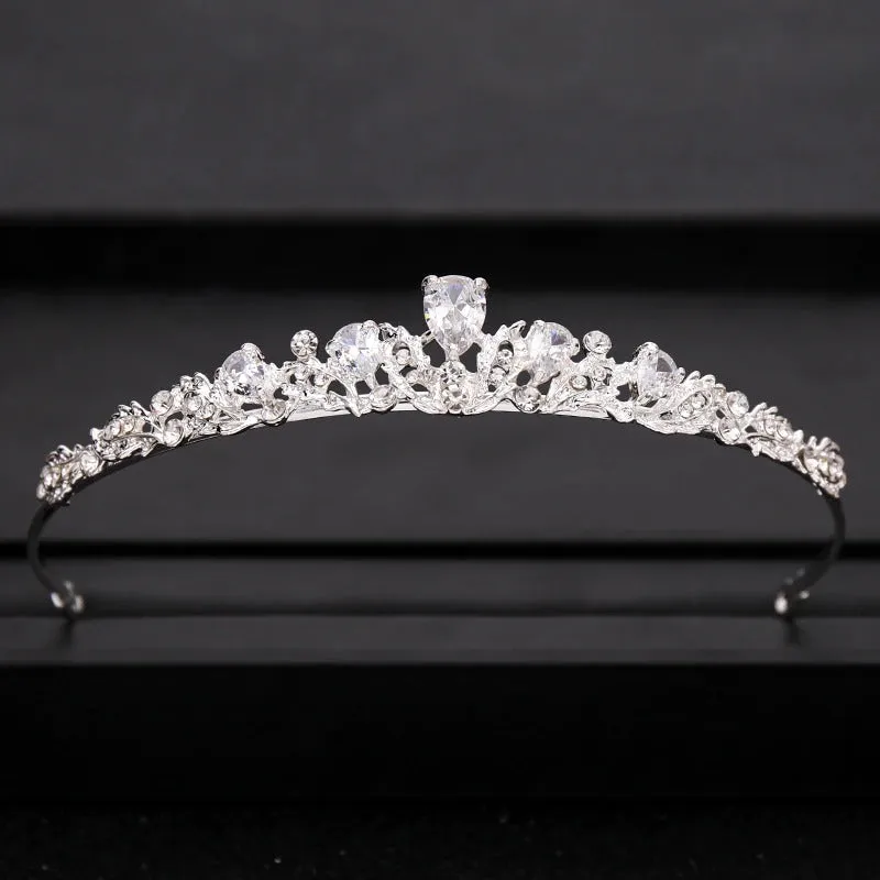 Baroque Rhinestone Crystal Crown and Tiara Hair Jewelry Collection