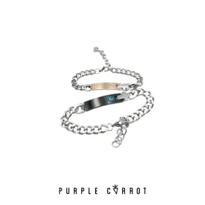 Black OR Rose Gold with stone Bracelet