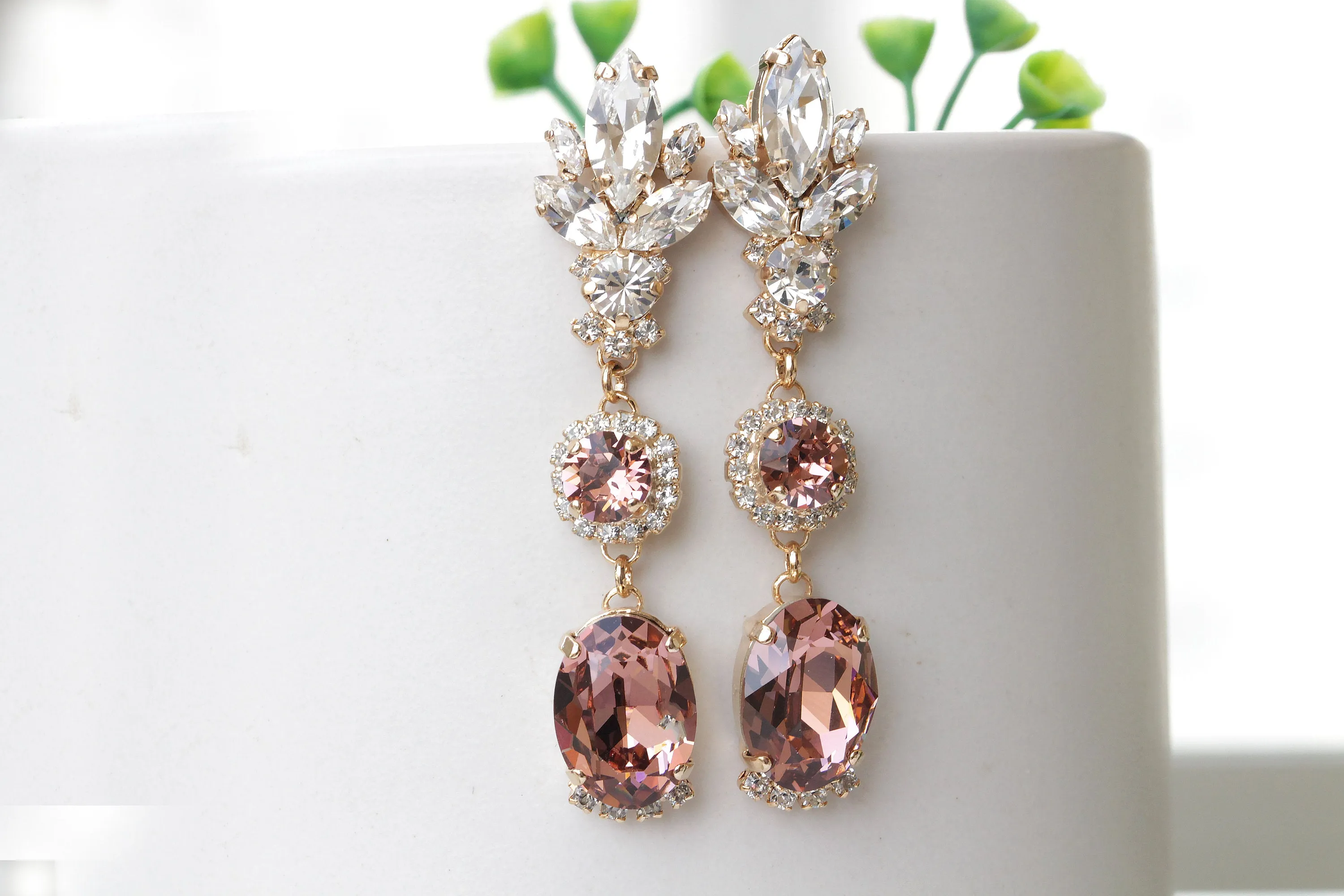 BLUSH LONG EARRINGS,