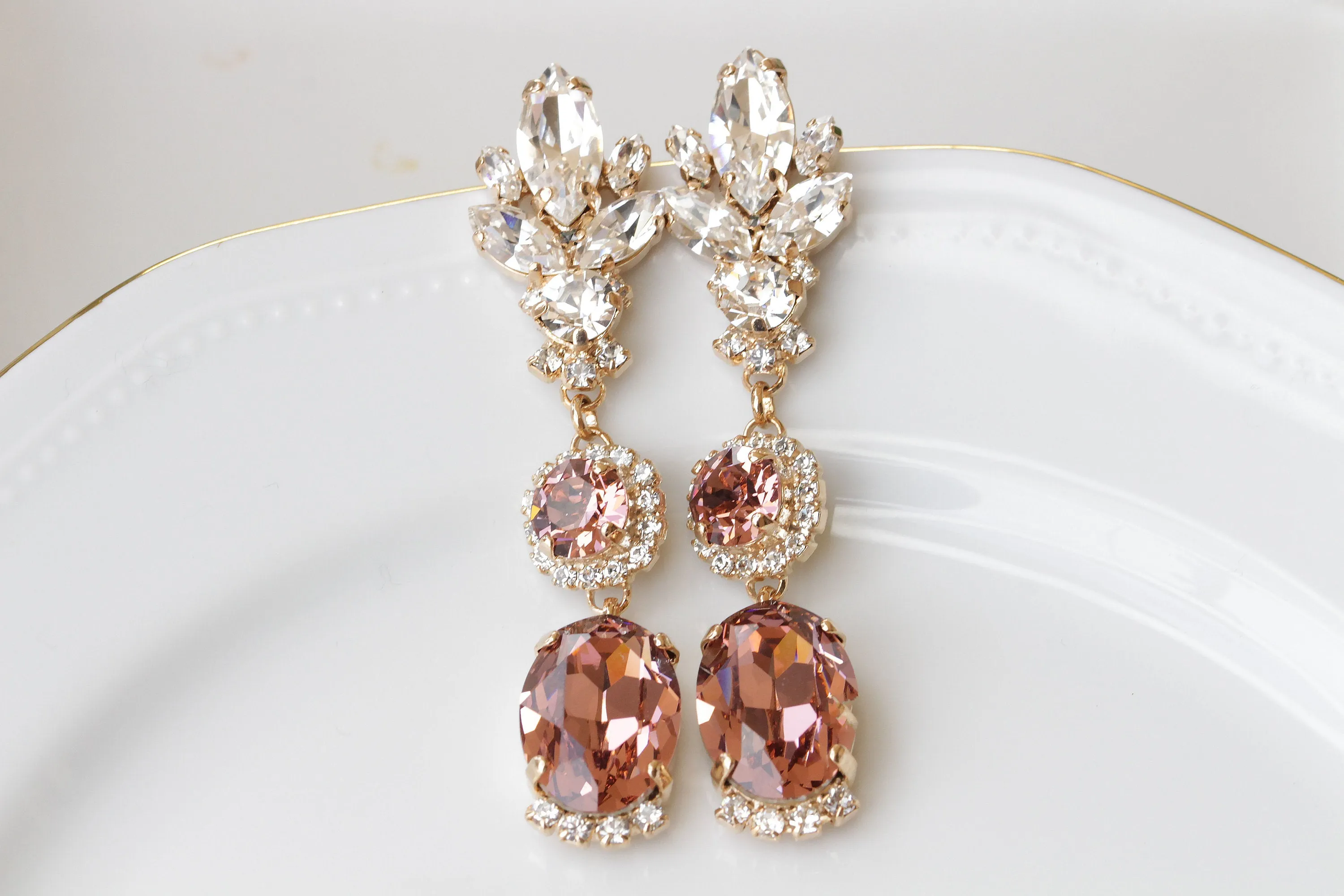 BLUSH LONG EARRINGS,