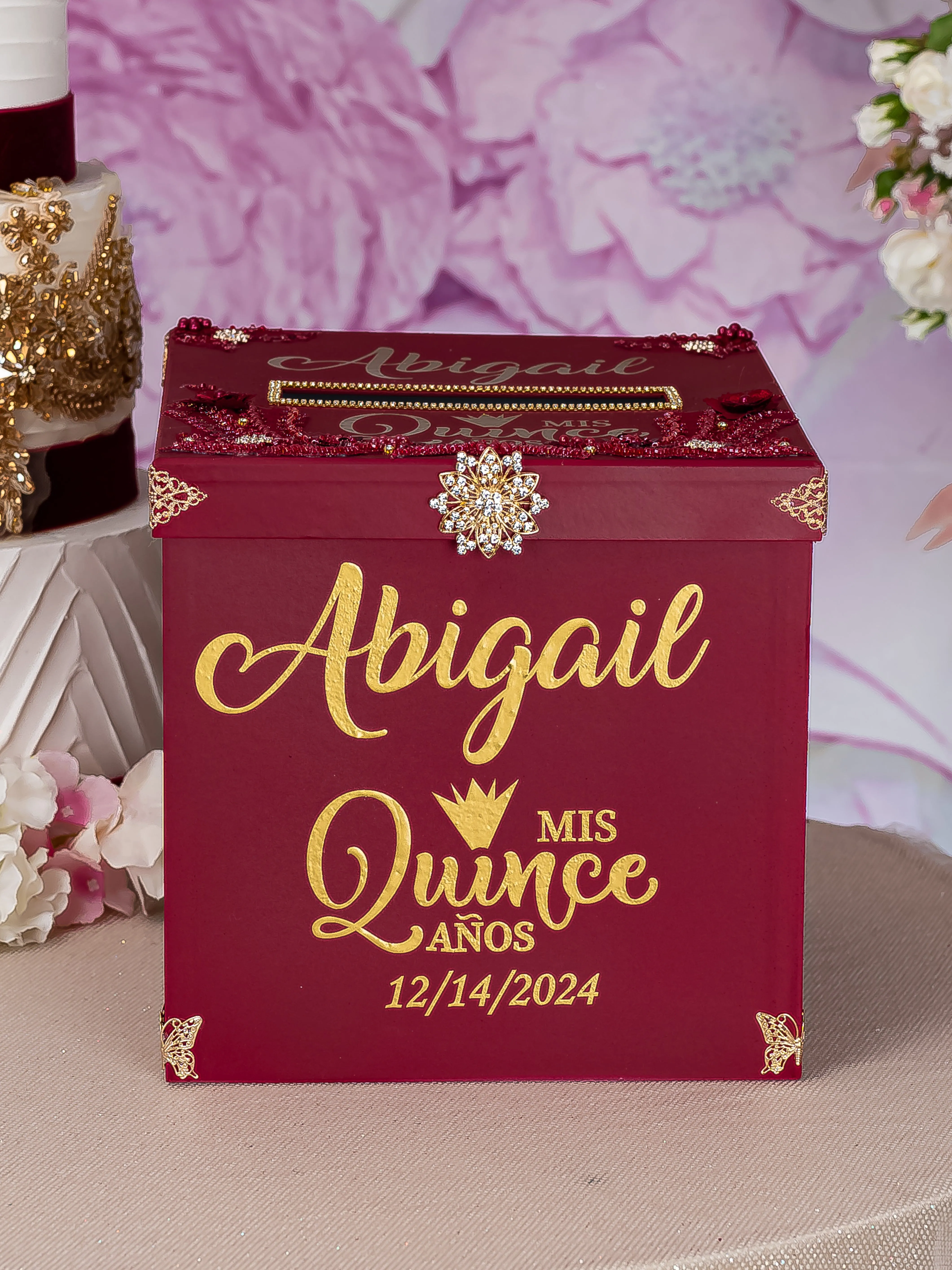 Burgundy  full quinceanera package