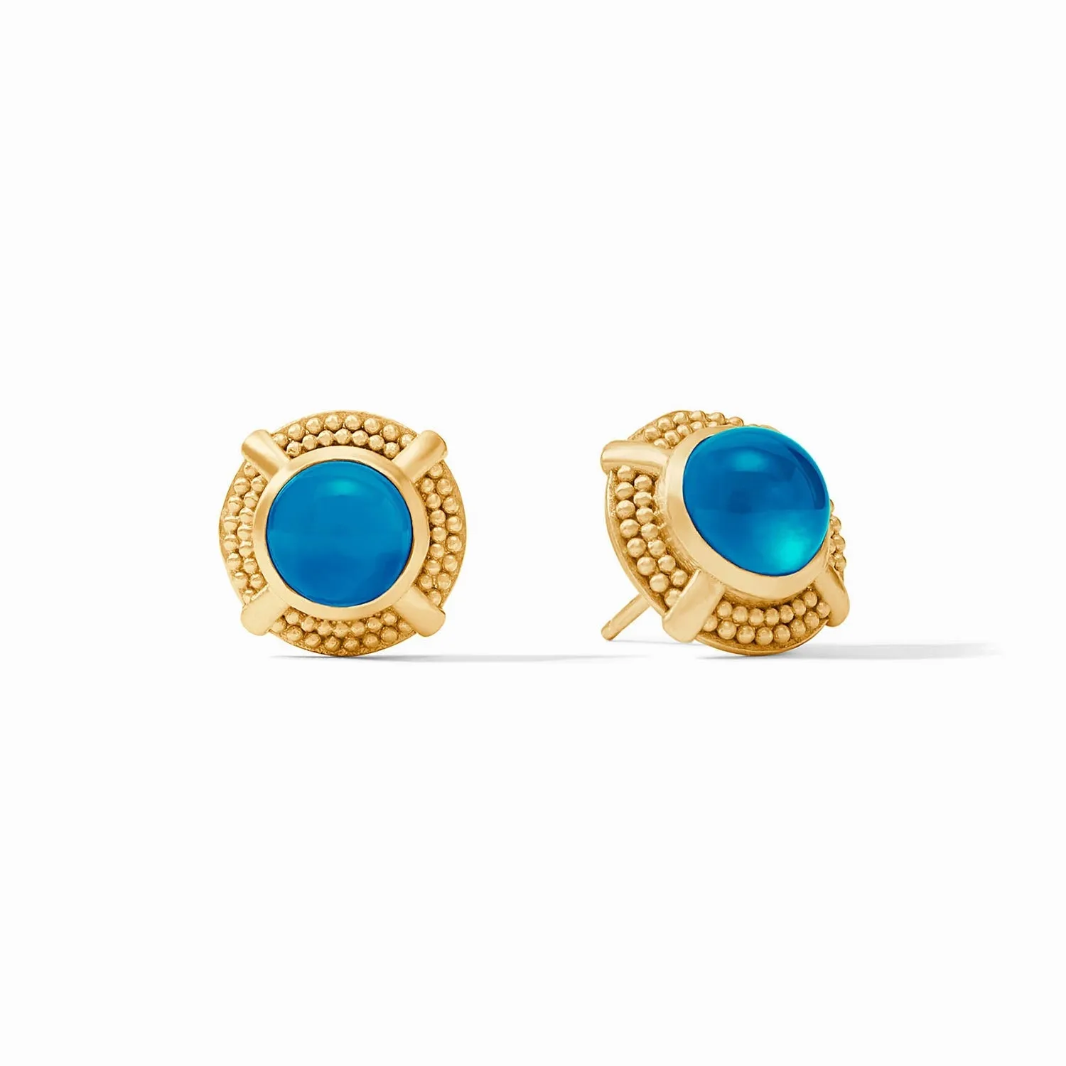 CABOCHON STUD-IRIDESCENT LONDON BLUE