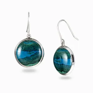 Chrysocolla Malachite Drop Earrings