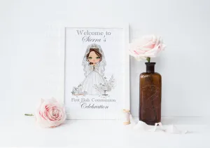 Communion Girl A4 Print - UNFRAMED