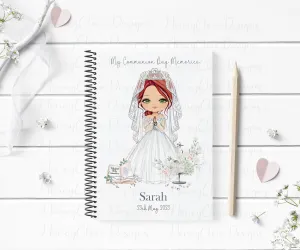 Communion Girl Memories A5 Size notebook PREORDER