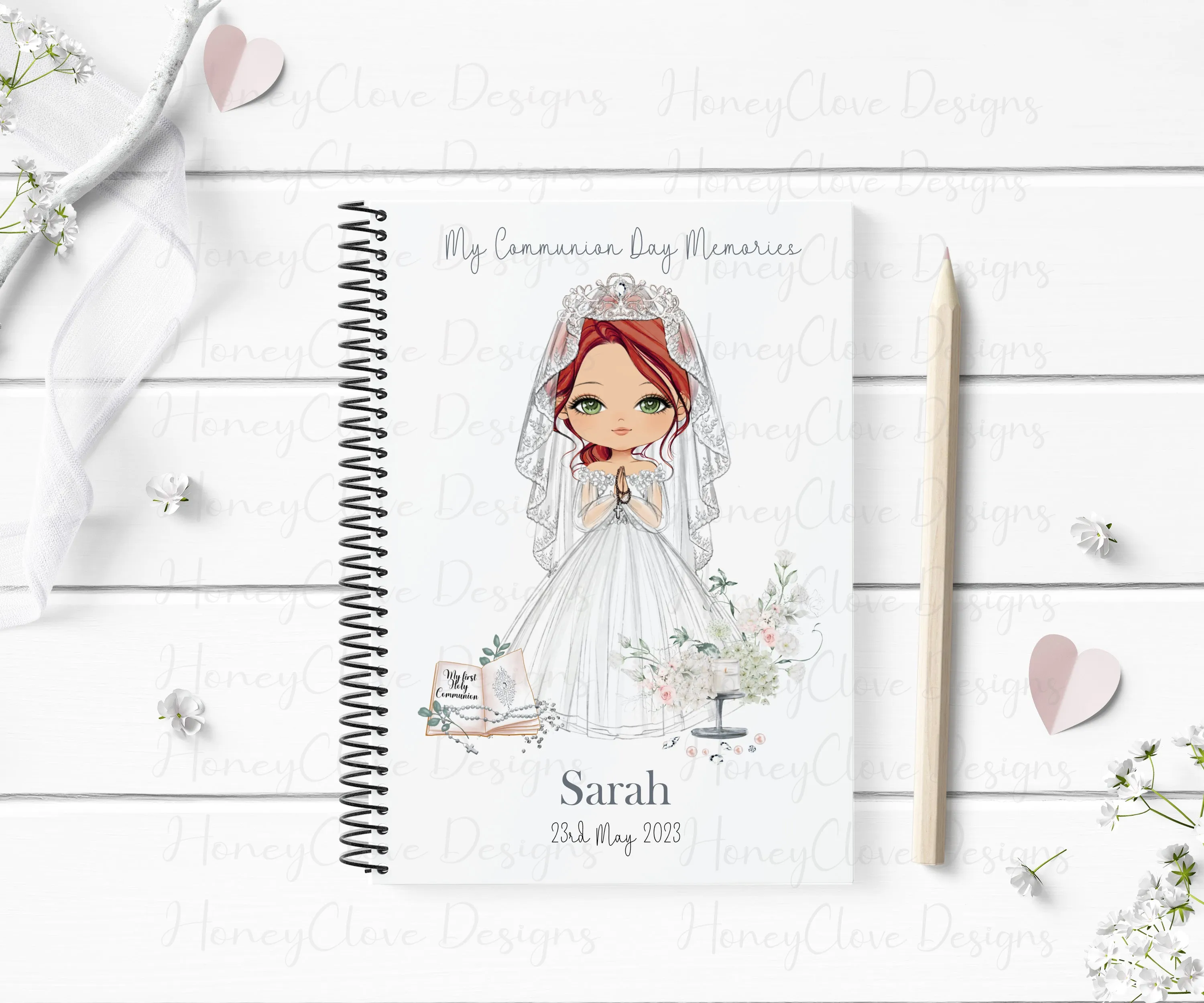 Communion Girl Memories A5 Size notebook PREORDER