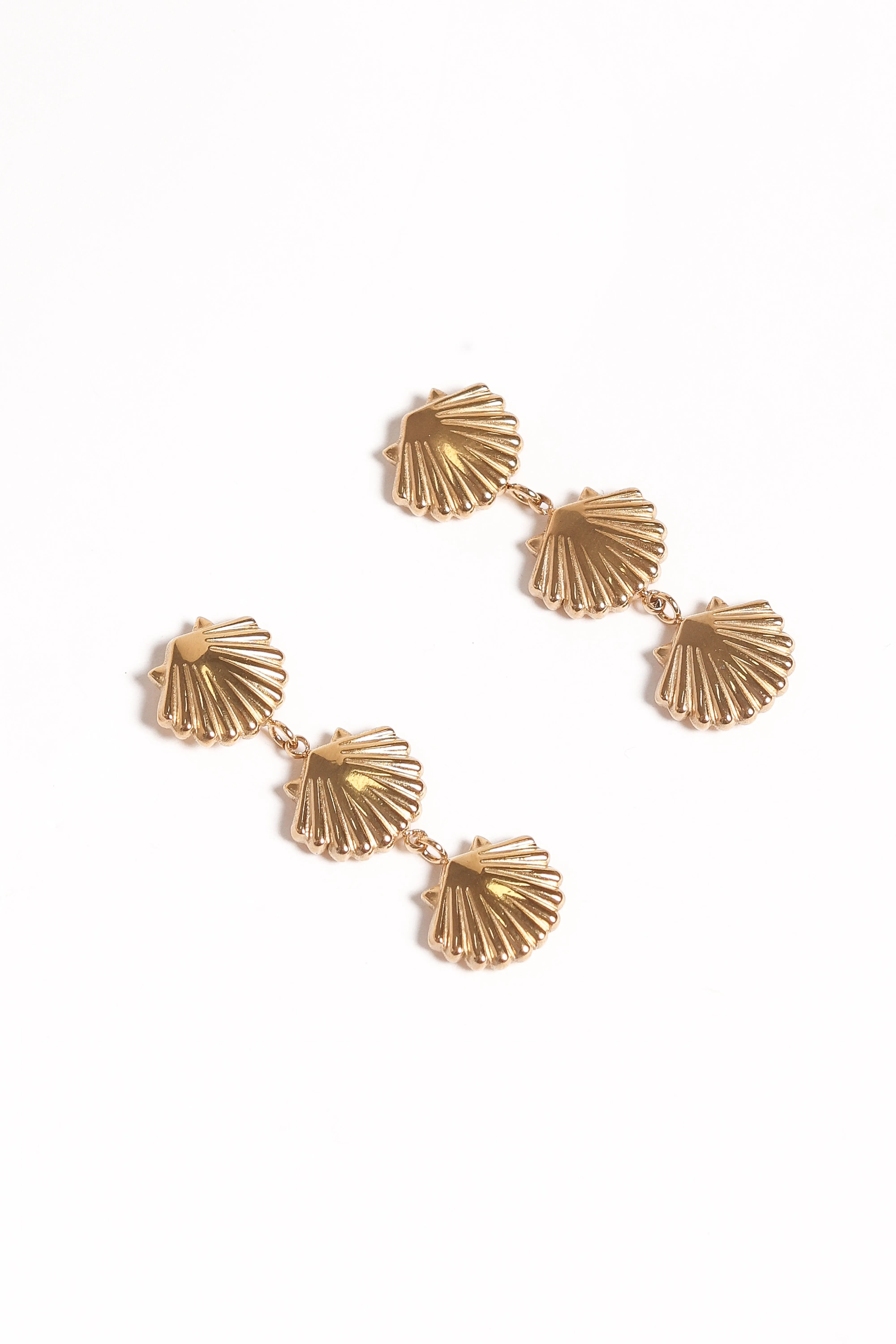 Coral Earrings - Gold