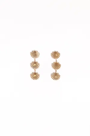 Coral Earrings - Gold