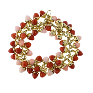 Coral Mikado Flamenco Bracelet