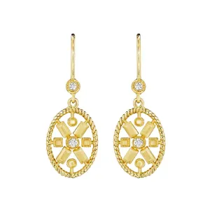 Diamond Amulet Earrings