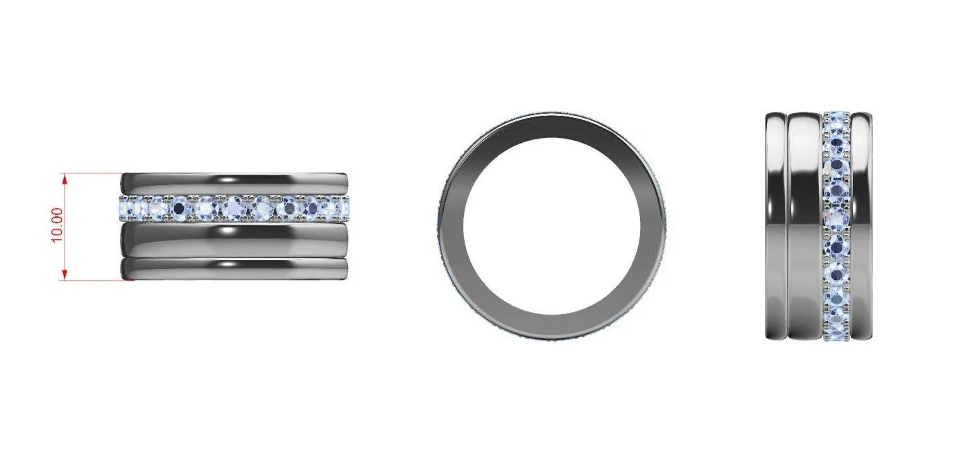 Diamond Wide Band Ring