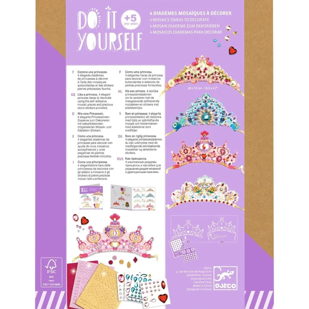 Djeco Do It  Yourself - 4 Tiaras Like a Princess