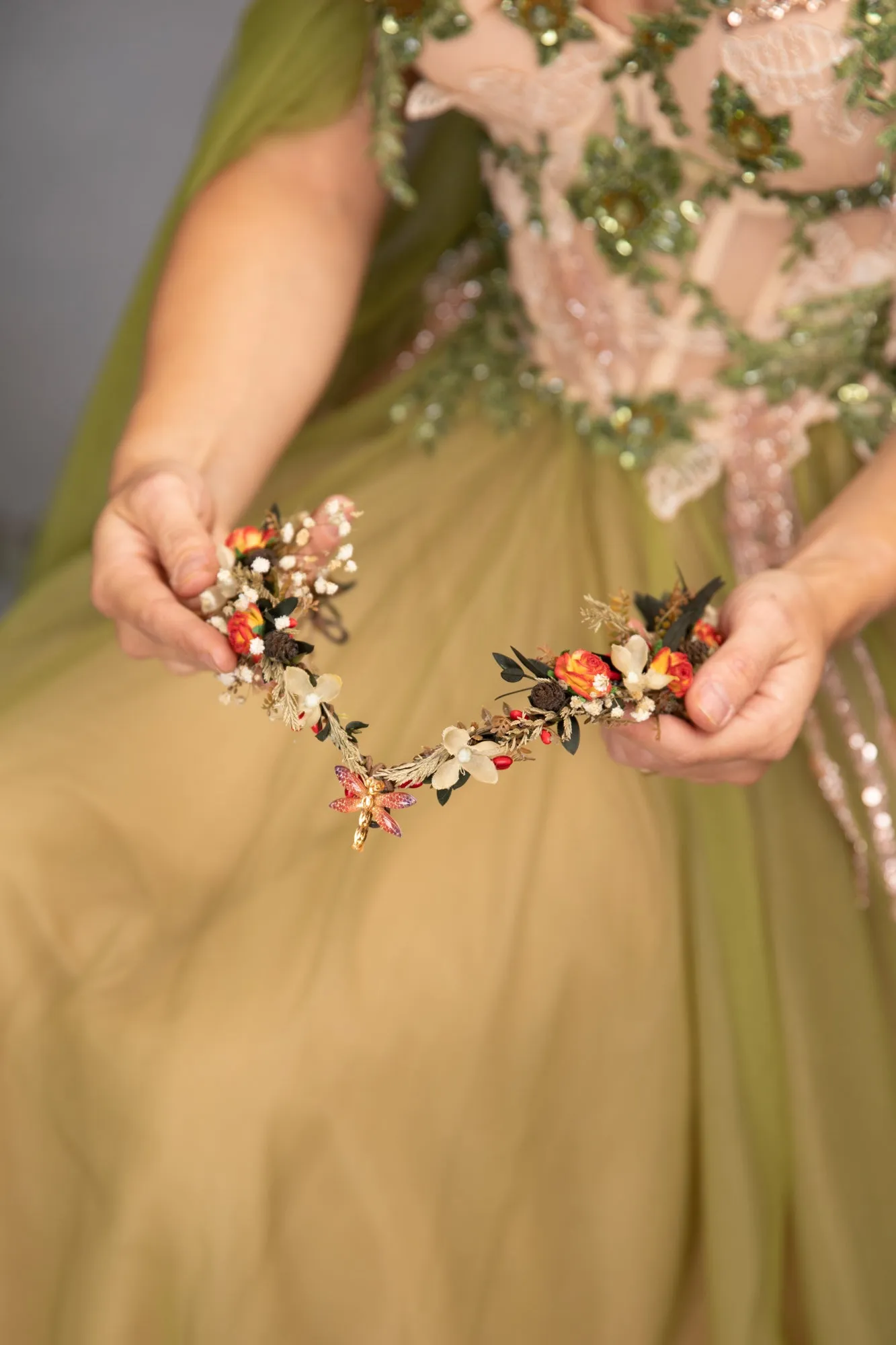 Fall elven flower crown