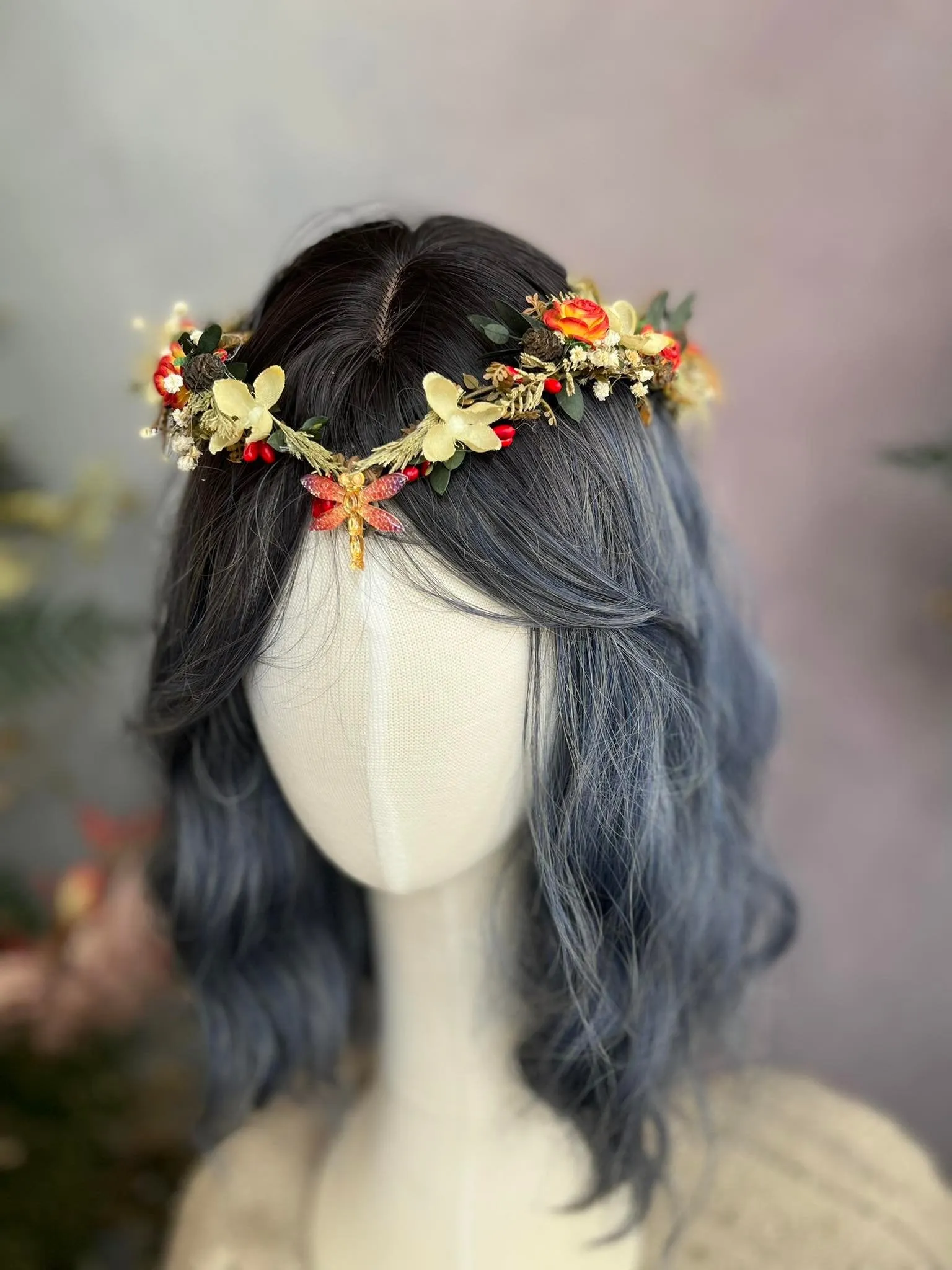 Fall elven flower crown