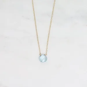 Gold Filled Chain with Blue Topaz Brio Necklace