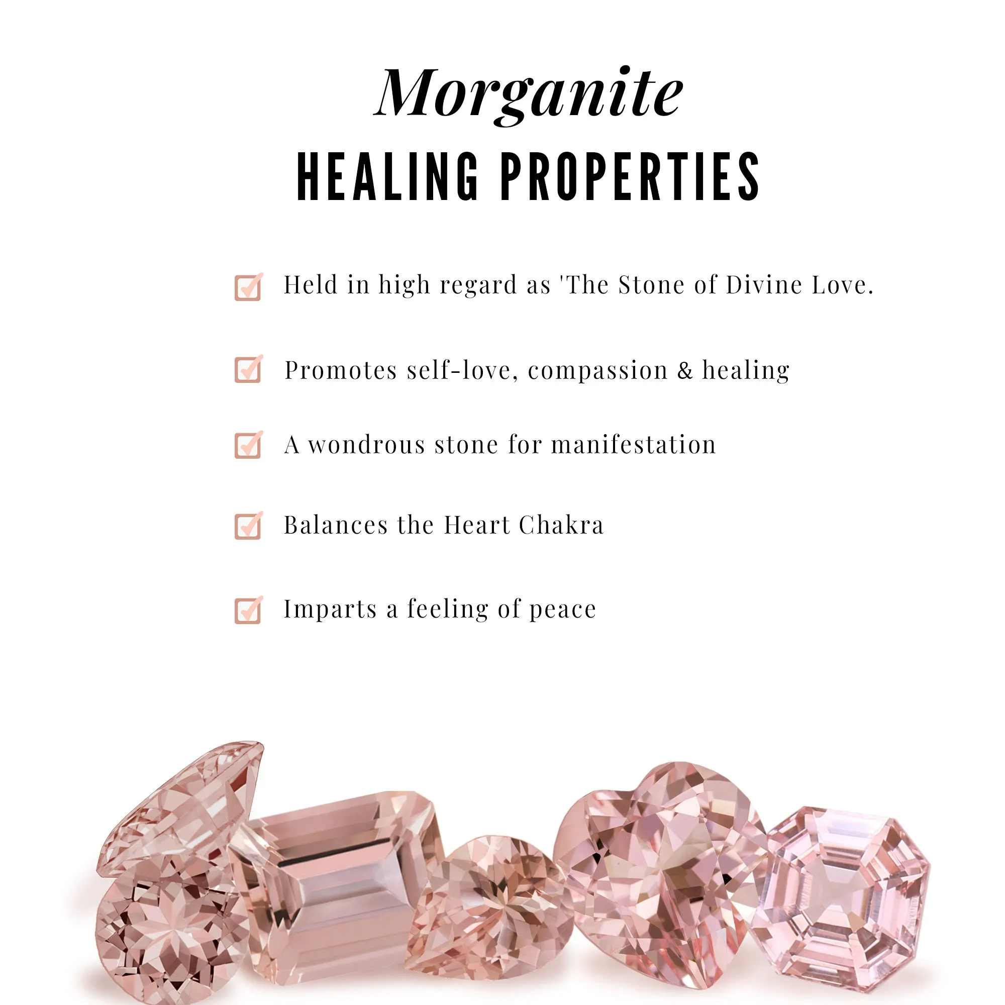 Heart Shape Morganite Ring Set with Diamond