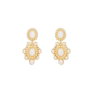 Isola Earrings White Stone