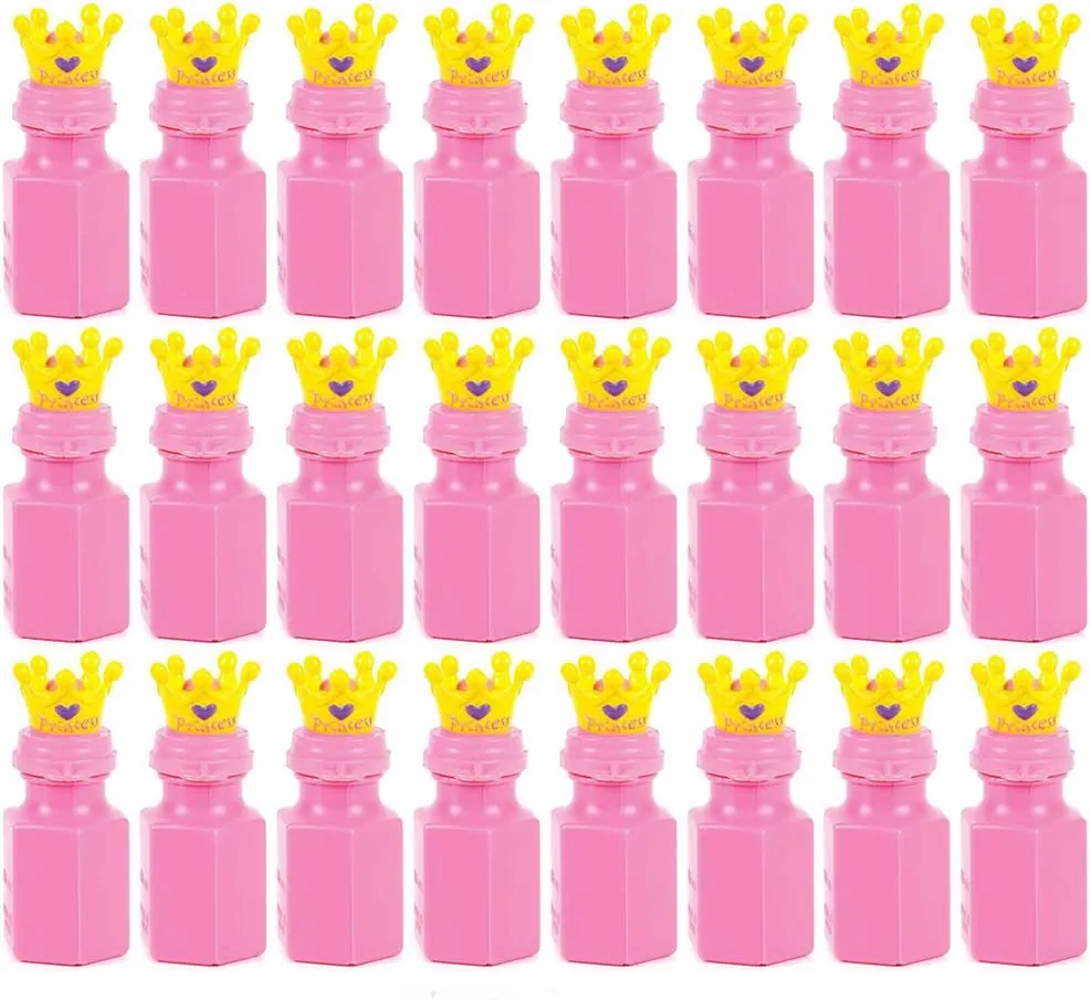 Kicko 3 Inch Princess Crown Bubble Bottle - 24 Pieces of Blob Holders - for Novelty Toys