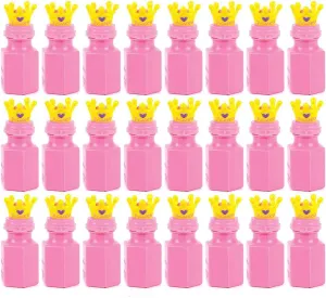 Kicko 3 Inch Princess Crown Bubble Bottle - 24 Pieces of Blob Holders - for Novelty Toys