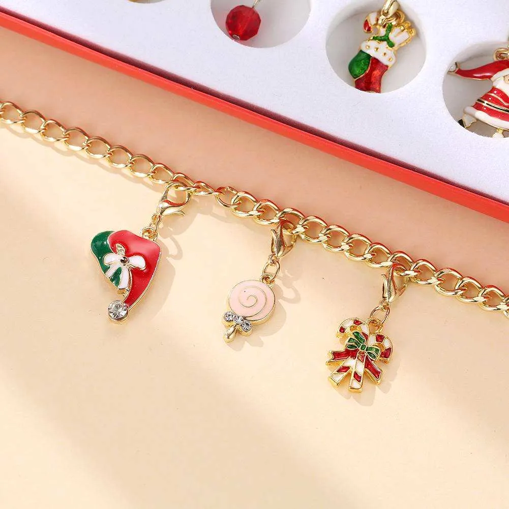 Kids Advent Calendar Jewelry Set for Girls Christmas Calendar Bracelet