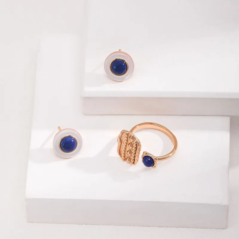 Lapis Lazuli Stud Earrings