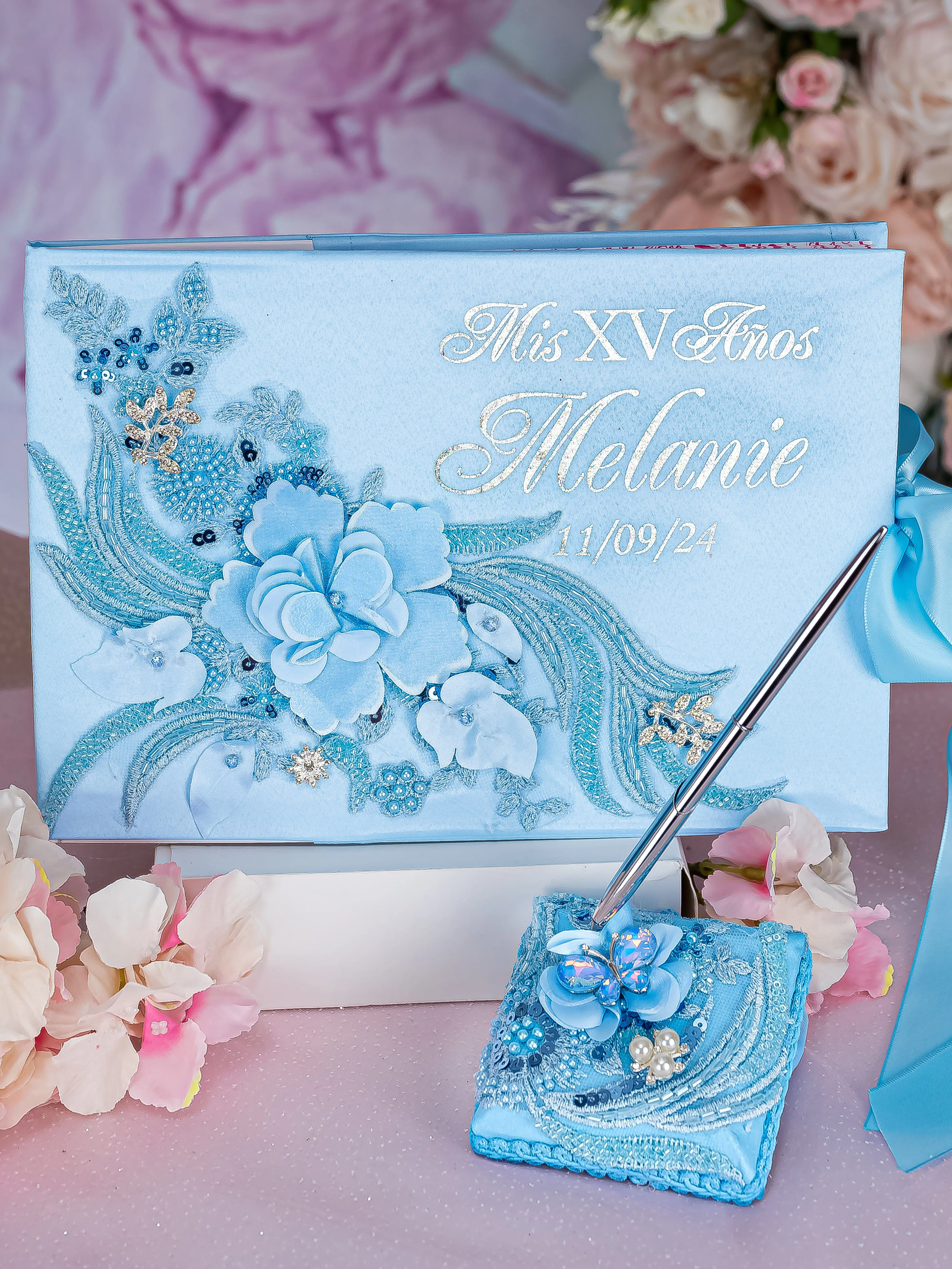 Light blue full quinceanera package