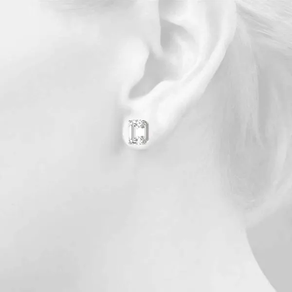 Lourdes Emerald Lab Grown Diamond Studs