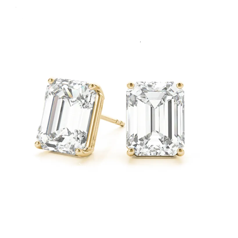 Lourdes Emerald Lab Grown Diamond Studs