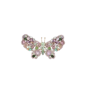 Medium Butterfly in Rose Opal / Chrysolite / Peridot