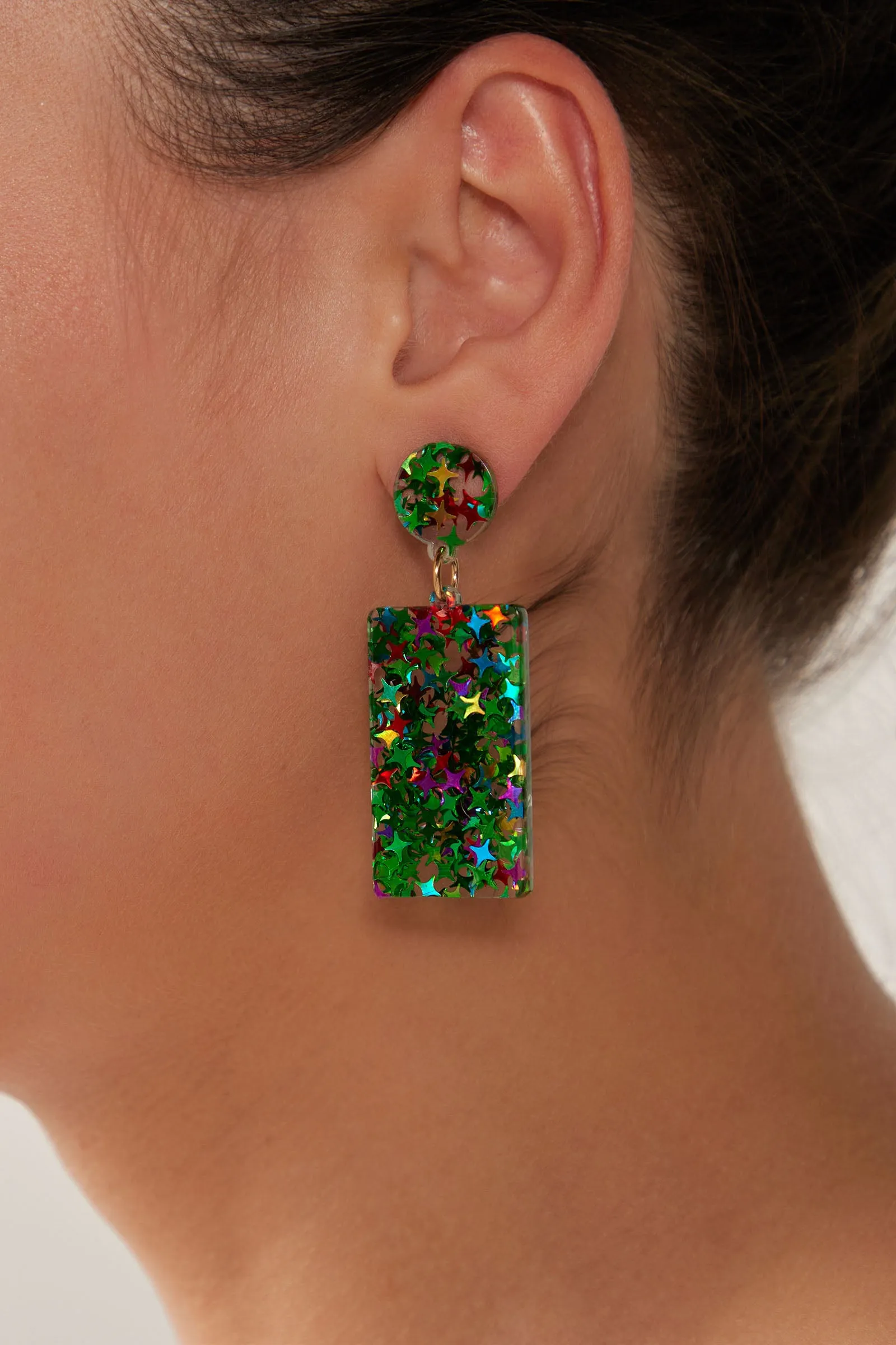 Merry Drop Earring - Emerald