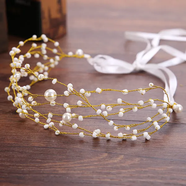 Multi Row Bridal Hair Accessories Tiara Head Piece Fashion Hair Ornaments Wedding Party Tiara Headband